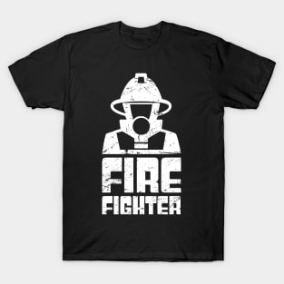 Distressed Firefighter Design T-Shirt